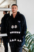 Snuggs Blanket Hoodie Black Monster